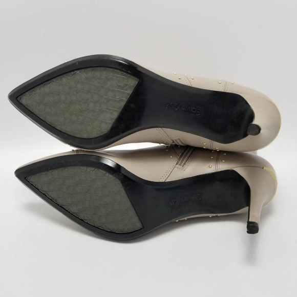 Calvin Klein Womens Grazia Ankle Boots Booties Beige Studded Pointed Toe 9.5 - Picture 10 of 12